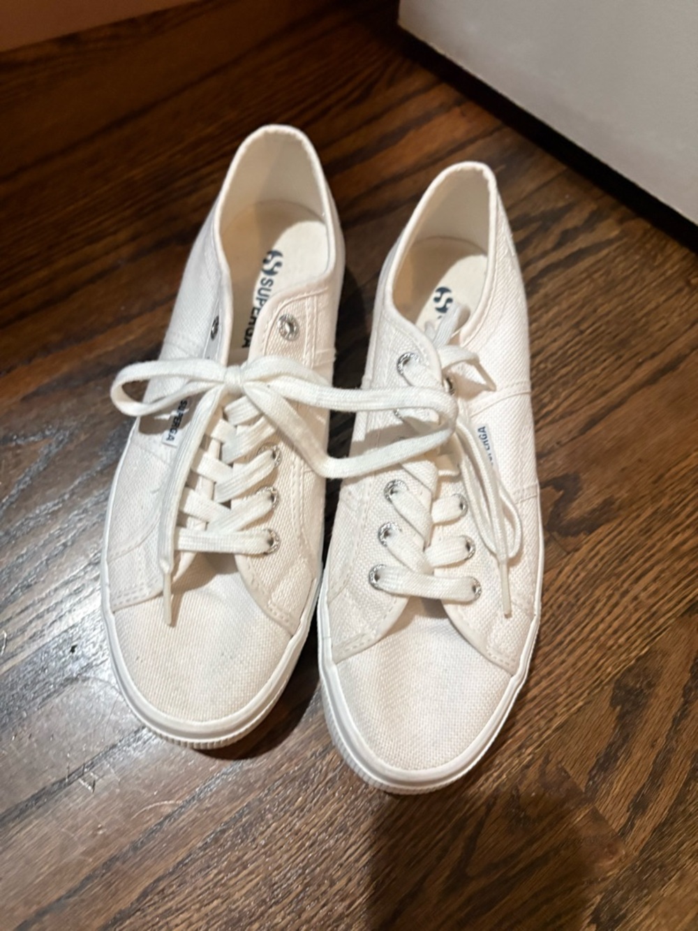Superga WHITE 2740 Canvas Platform sneakers